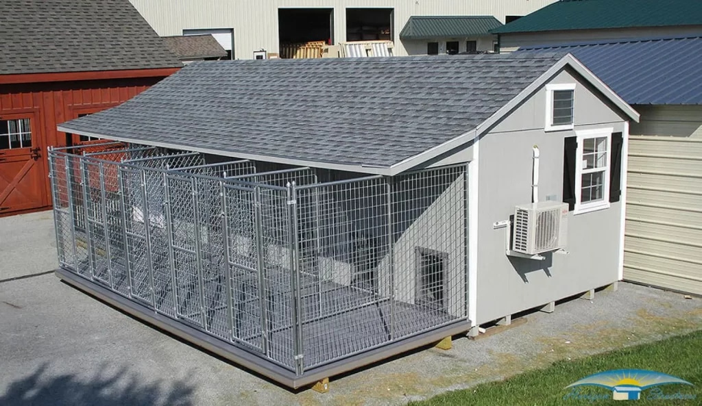 Dog Run Integrated into Dog House