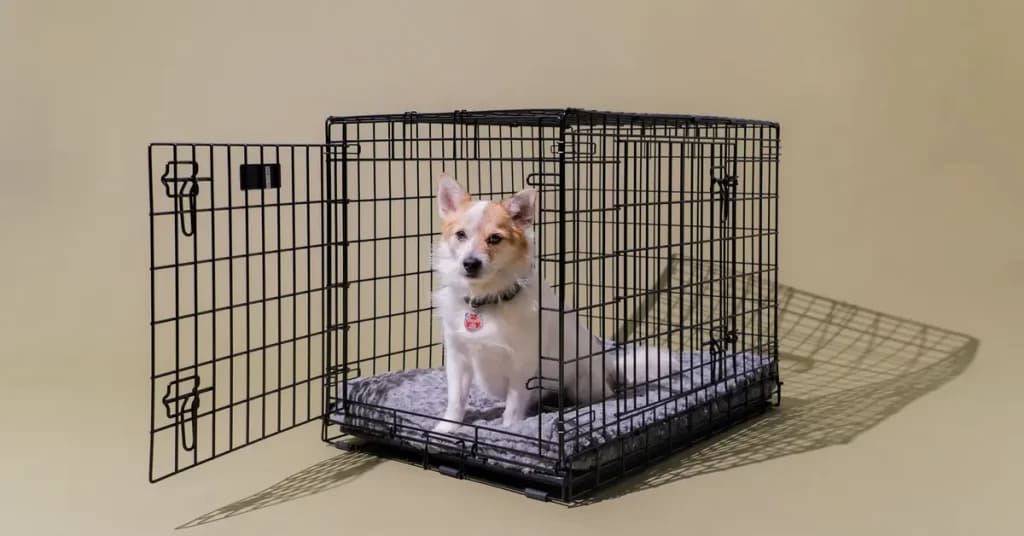 a low cost steel indoor dog kennel