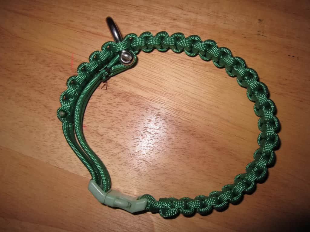 green colored adjustable dog collar