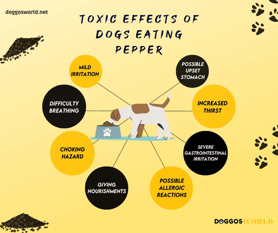 A graphical representation of toxic reactions of dog having pepper